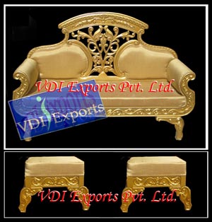 JODHA AKBAR WEDDING THRONE WITH MATCHING CHAUNKIES